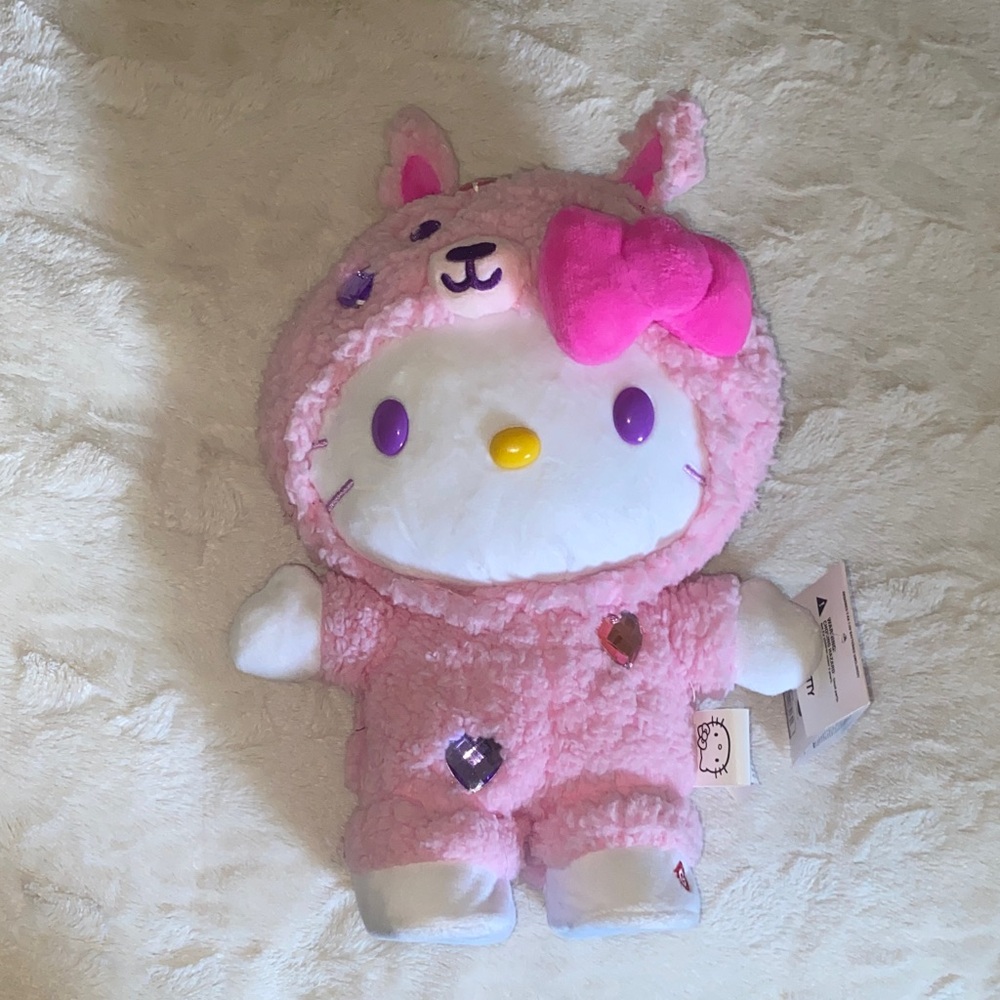 Hello Kitty Plush in Pink Bunny Outfit
